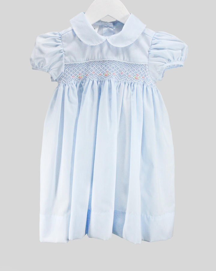 White Over Light Blue Renee Dress