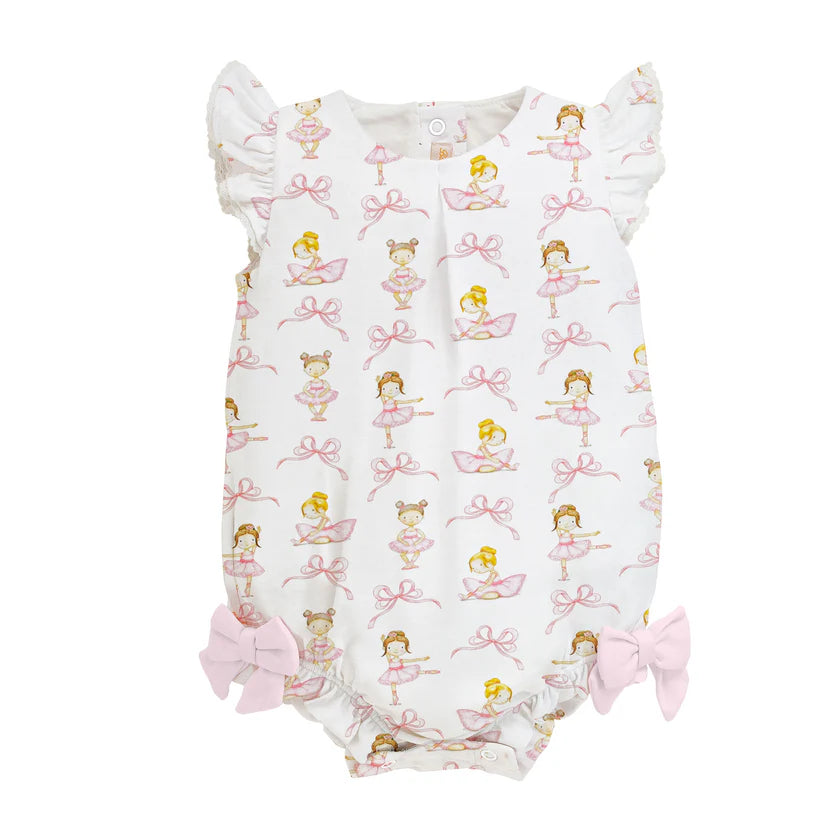 Petit Dancer Printed Bubble w/ Ruffles & Bows