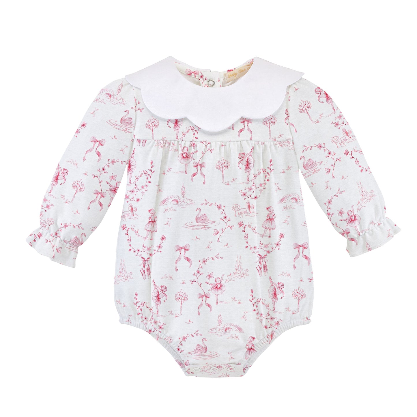Grace Toile Printed Pima Bubble w/ Scalloped Collar