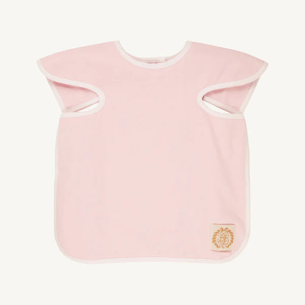 Big Bite Bib - Palm Beach Pink/Worth Ave White