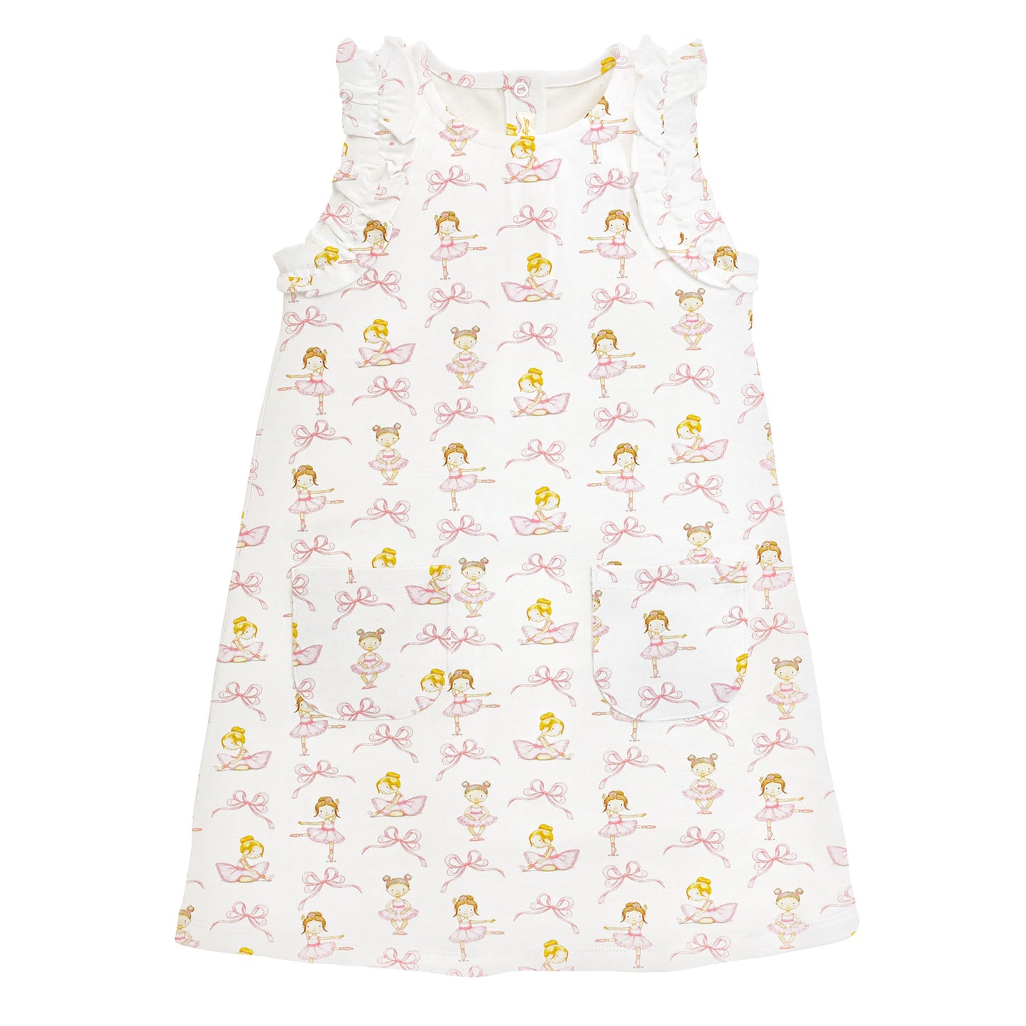 Petit Dancer Printed Dress w/ Ruffles