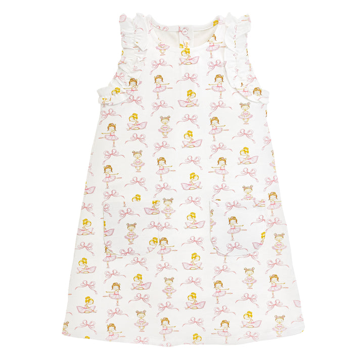 Petit Dancer Printed Dress w/ Ruffles