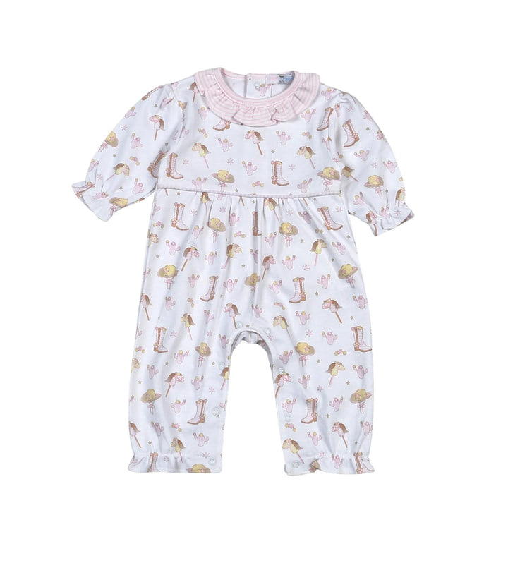 Girl's Howdy Baby Pima Romper