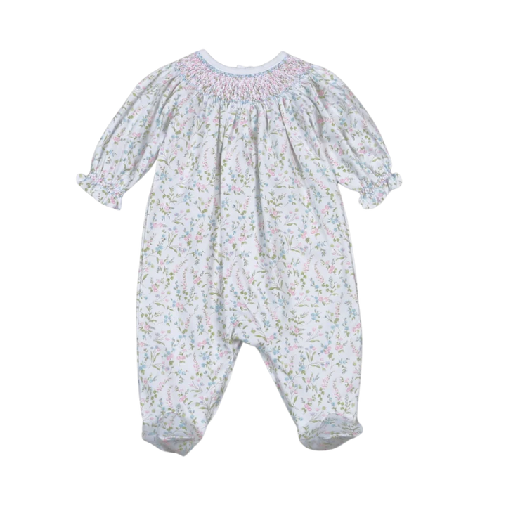 Vivian Floral Hand Smocked Bishop Footie