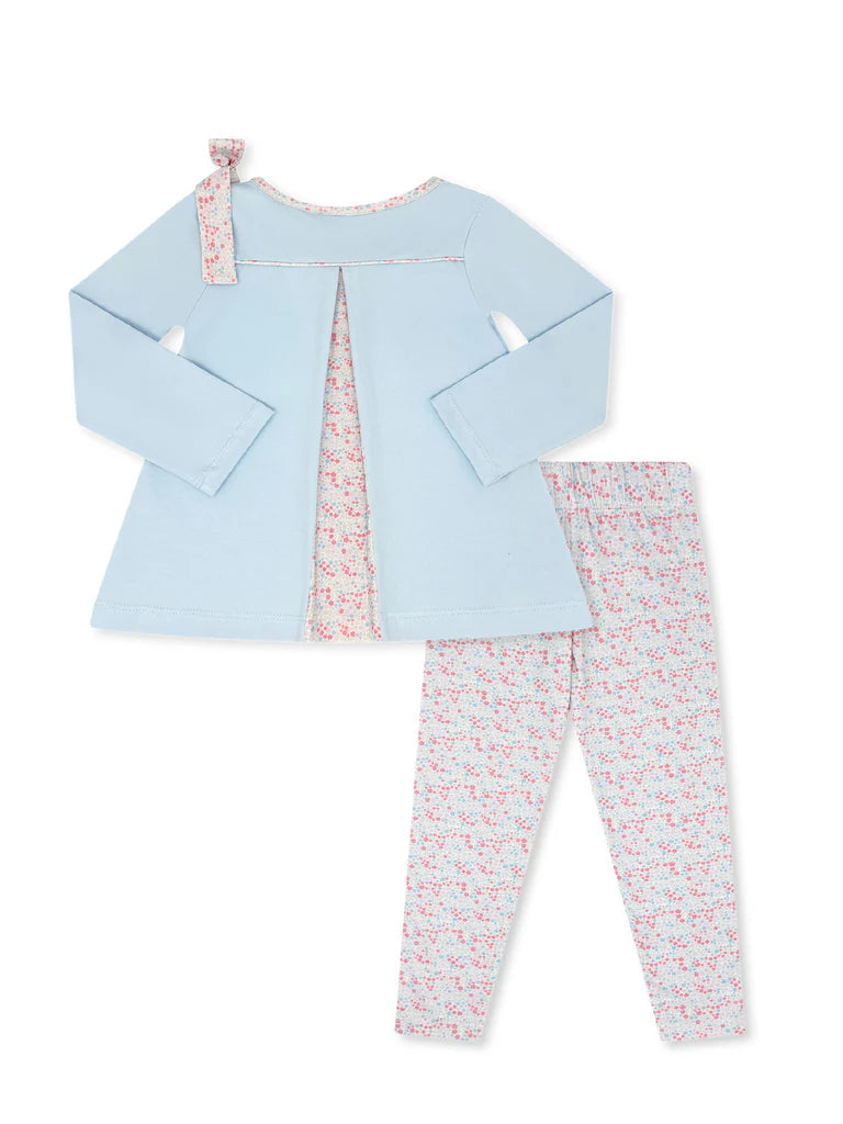 Madeline Legging Set - Petal Play, Cotton Candy Blue
