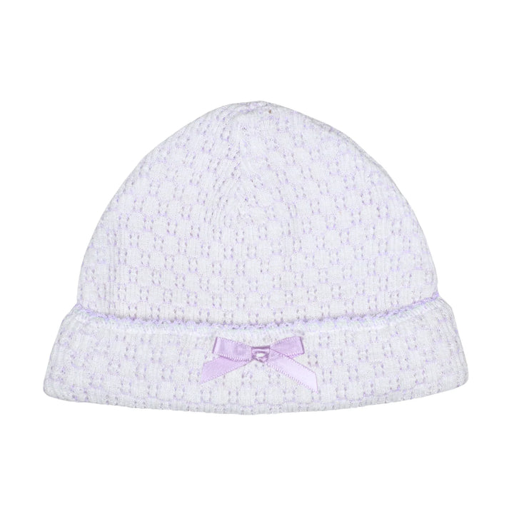 Lavender Knit Saylor Beanie with Bow