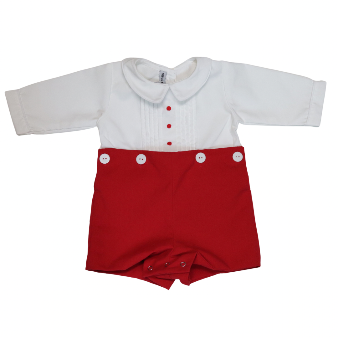 Red and White Button On