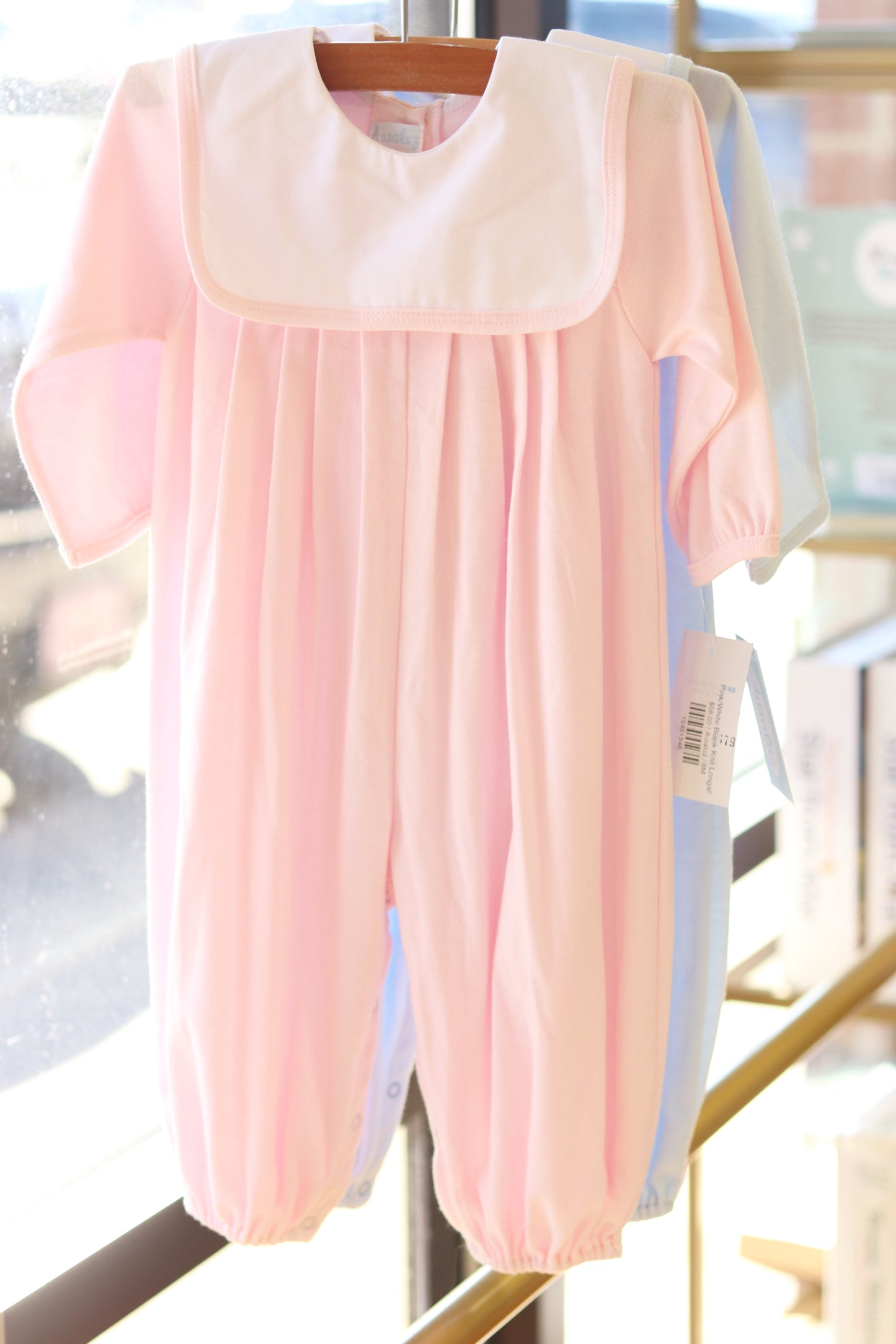 Pink/White Blank Knit Longall