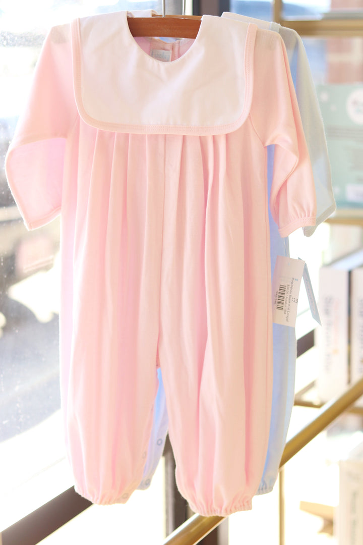 Pink/White Blank Knit Longall