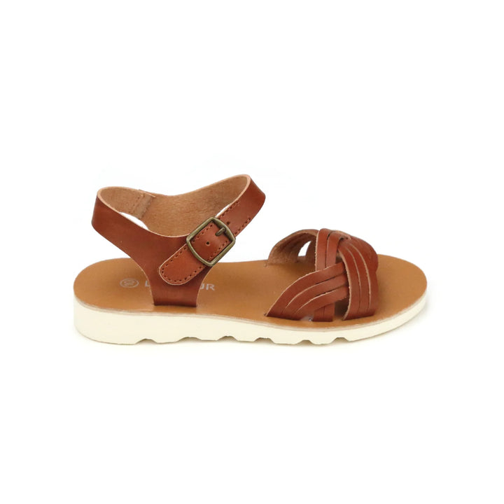 Athena Braided Sandal - Cognac