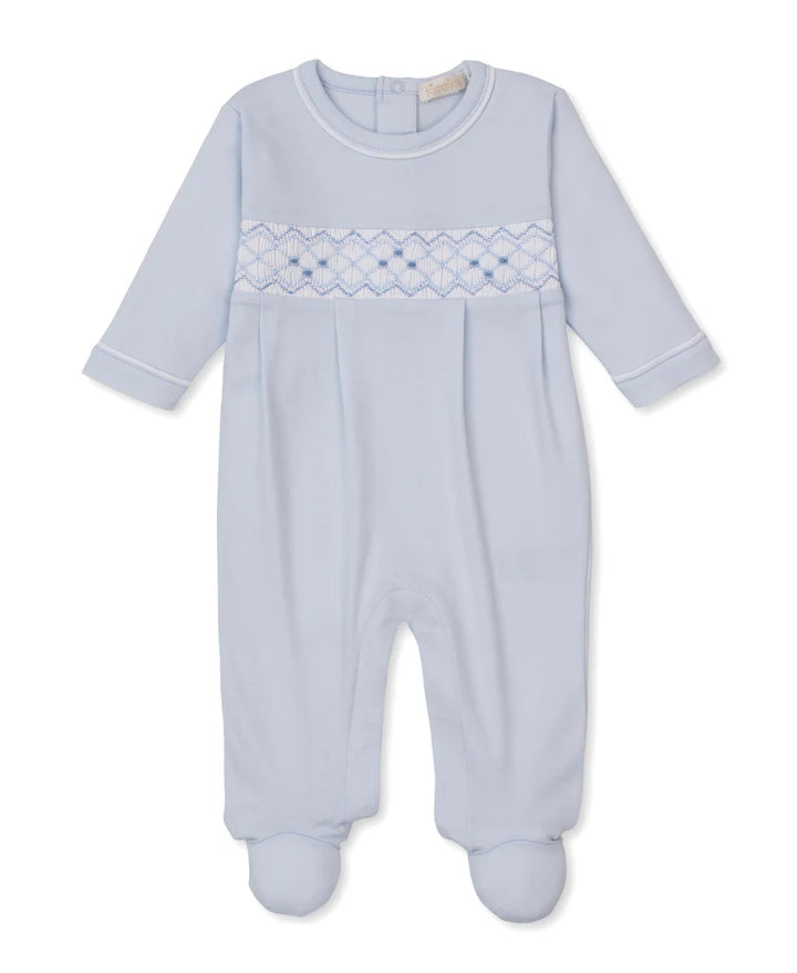 Light Blue Hand Smocked Footie CLB Summer 26