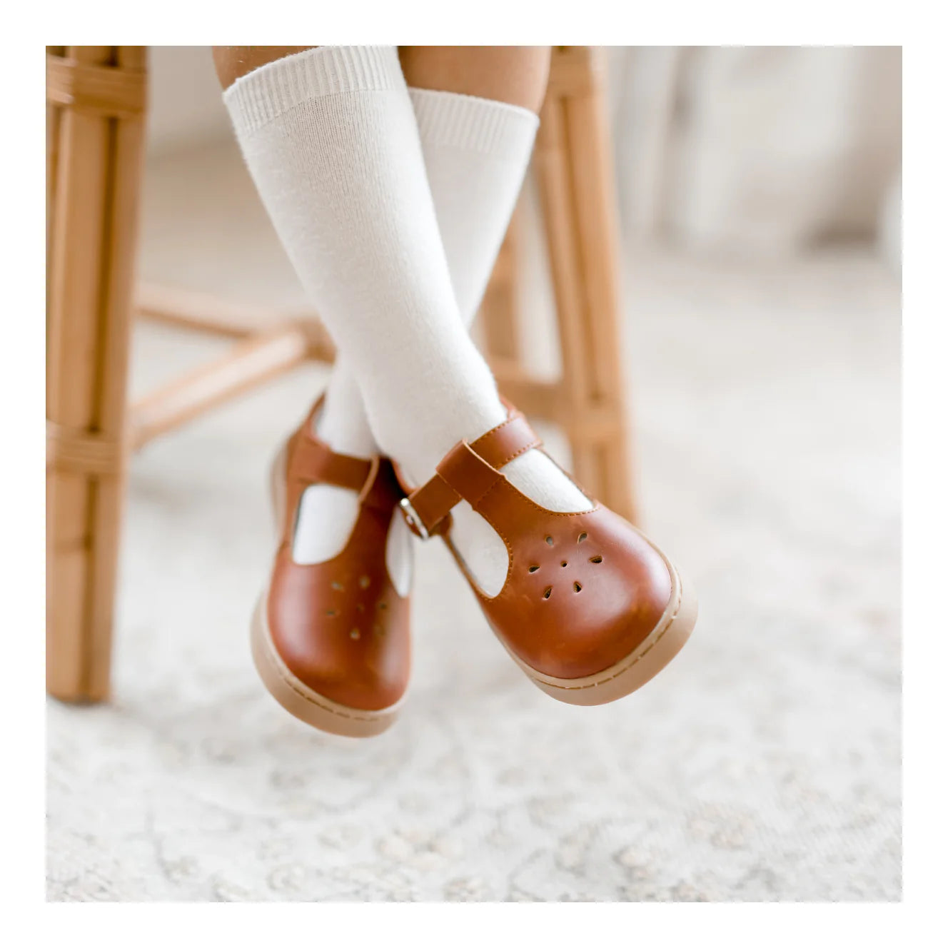 Chelsea T-Strap Mary Jane Cognac