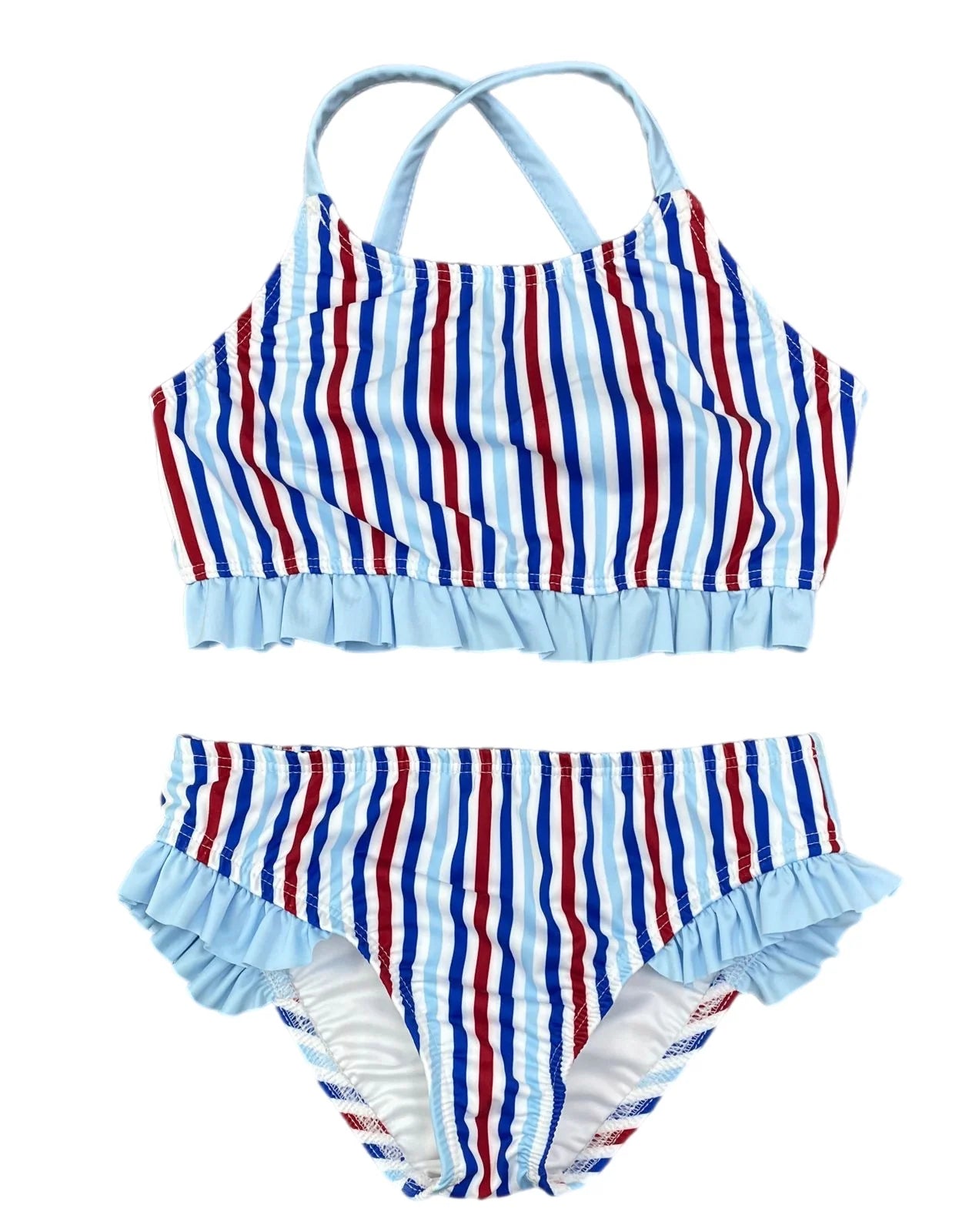 Lila Two Piece Swim- Patriotic Stripes