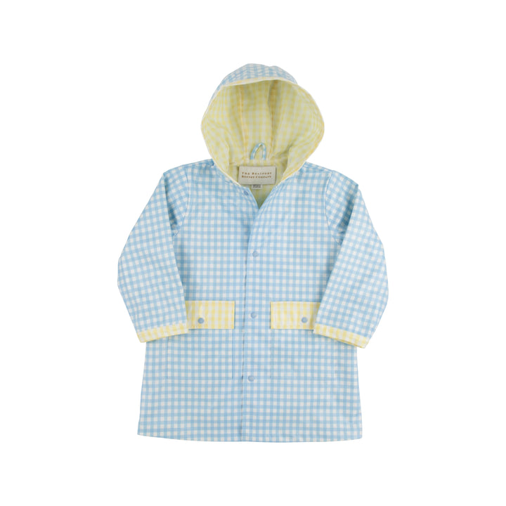Liquid Sunshine Slicker - Buckhead Blue Gingham with Yellow