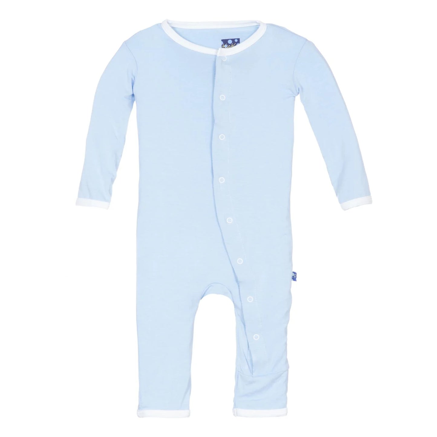 Applique Coverall with Snaps in Pond I Love Mom