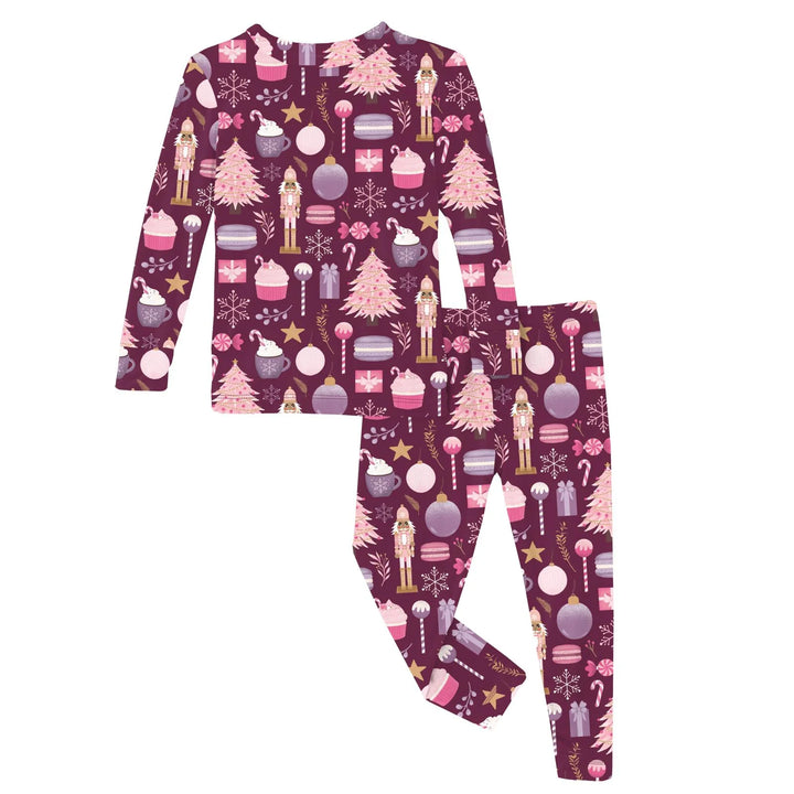 Print Long Sleeve Pajama-Melody Sugar Plum