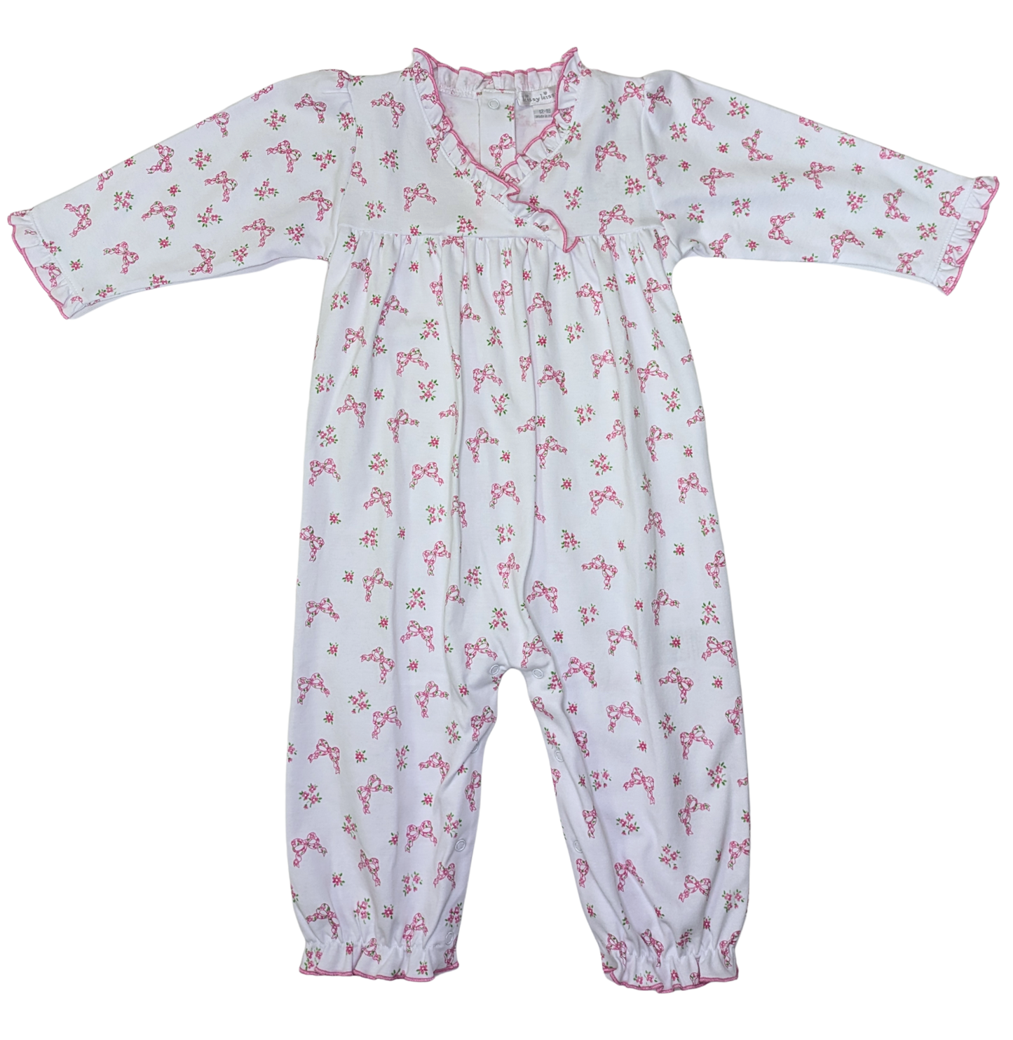 Print Bow & Flower Playsuit