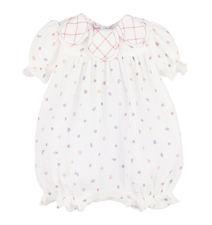 Little Leafy Petal Playsuit, Red