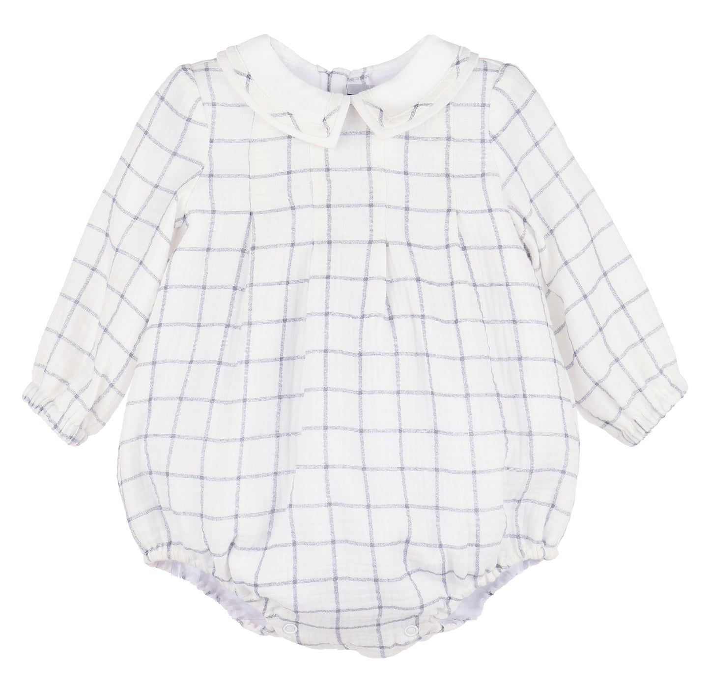 Cozy Checks Boy Bubble, Blue