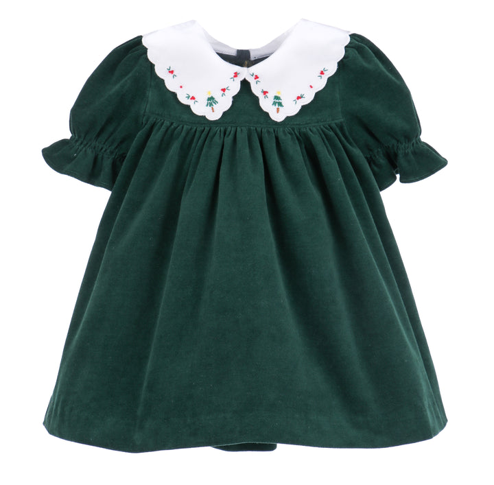 Holly Jolly Velvet Miller Dress, Green