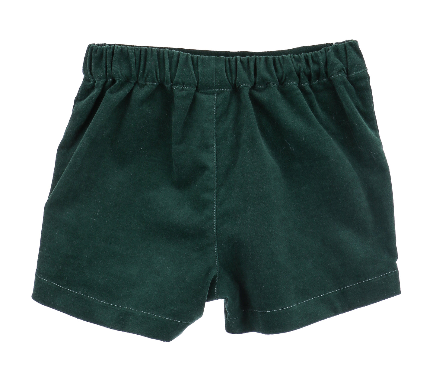 Holly Jolly Velvet Short Boy Set, Green