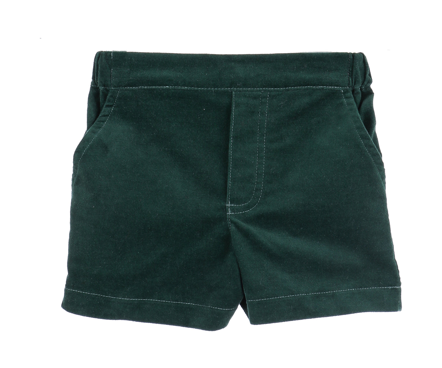 Holly Jolly Velvet Short Boy Set, Green