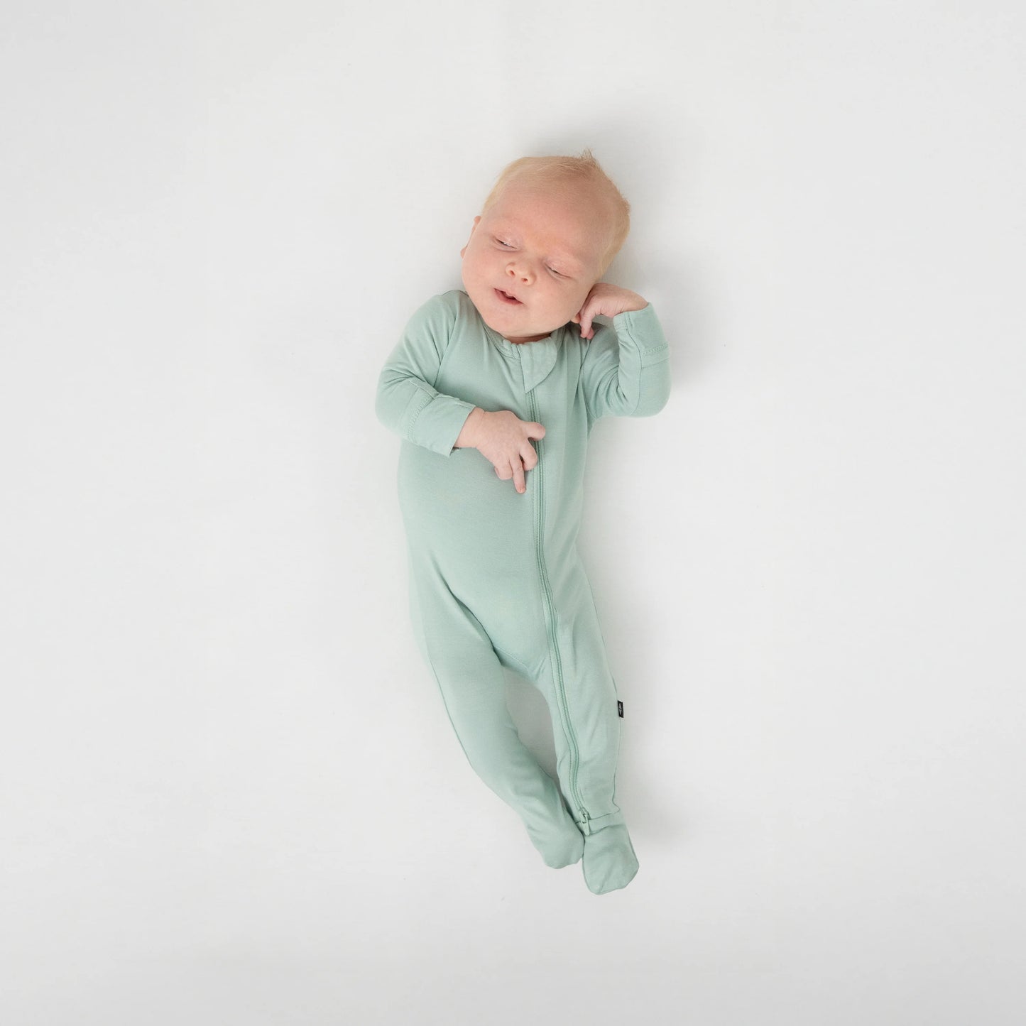 Zippered Footie in Sage