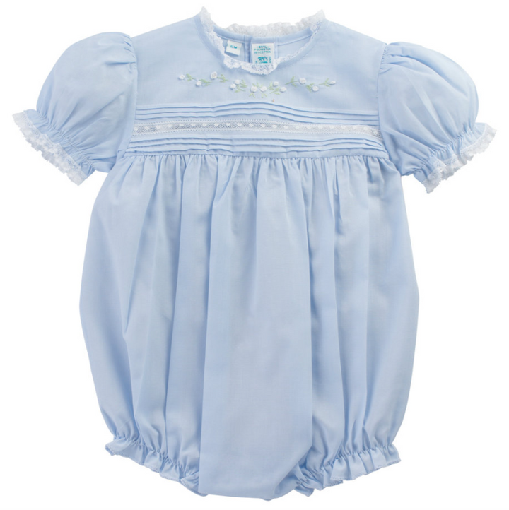 Floral Bullions Romper - Blue