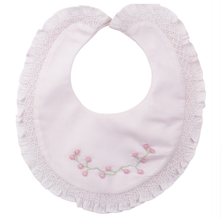 Rose Garden Collection Smocked Bib - Pink