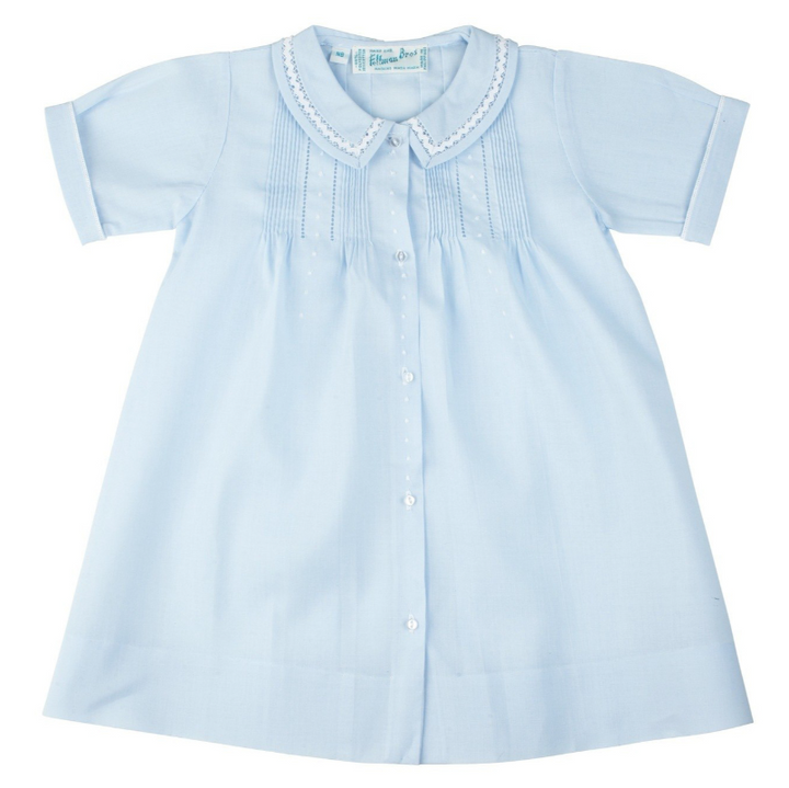Boys Dot Folded Daygown - Blue