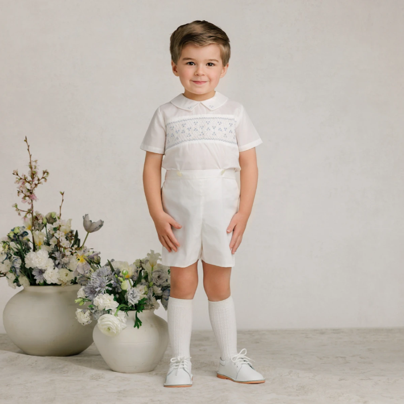 Boys Heritage Bleu Bobby Suit - Ivory