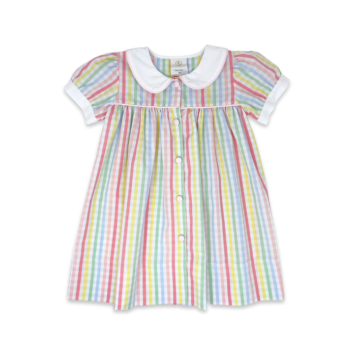 Breccan Dress - Rainbow Stripe