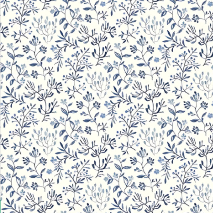 Quilted Coat in Navy Floral