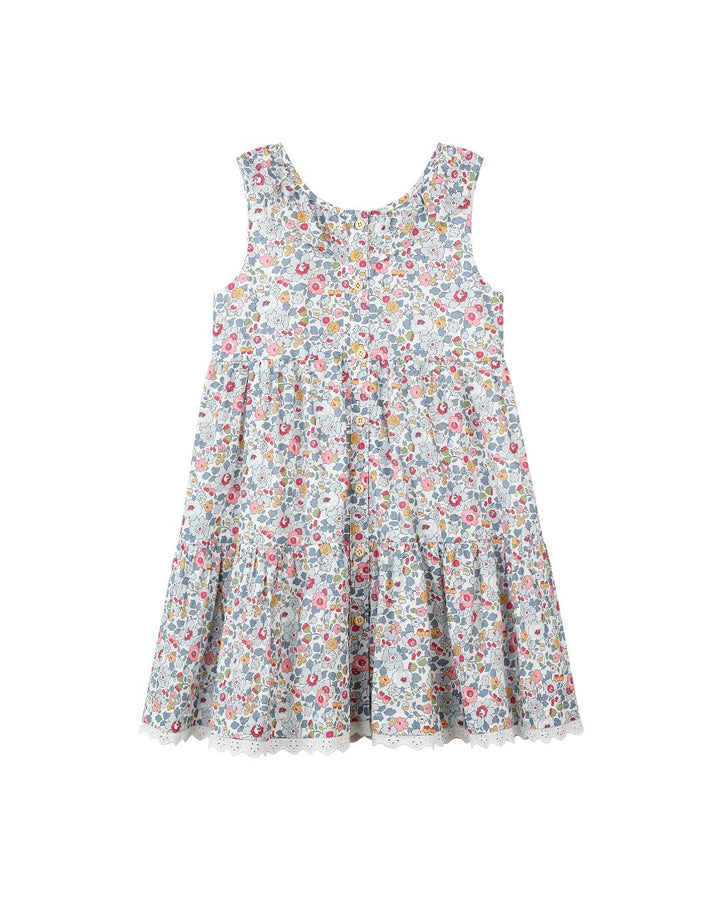 Willa Dress - Blue Retro Floral