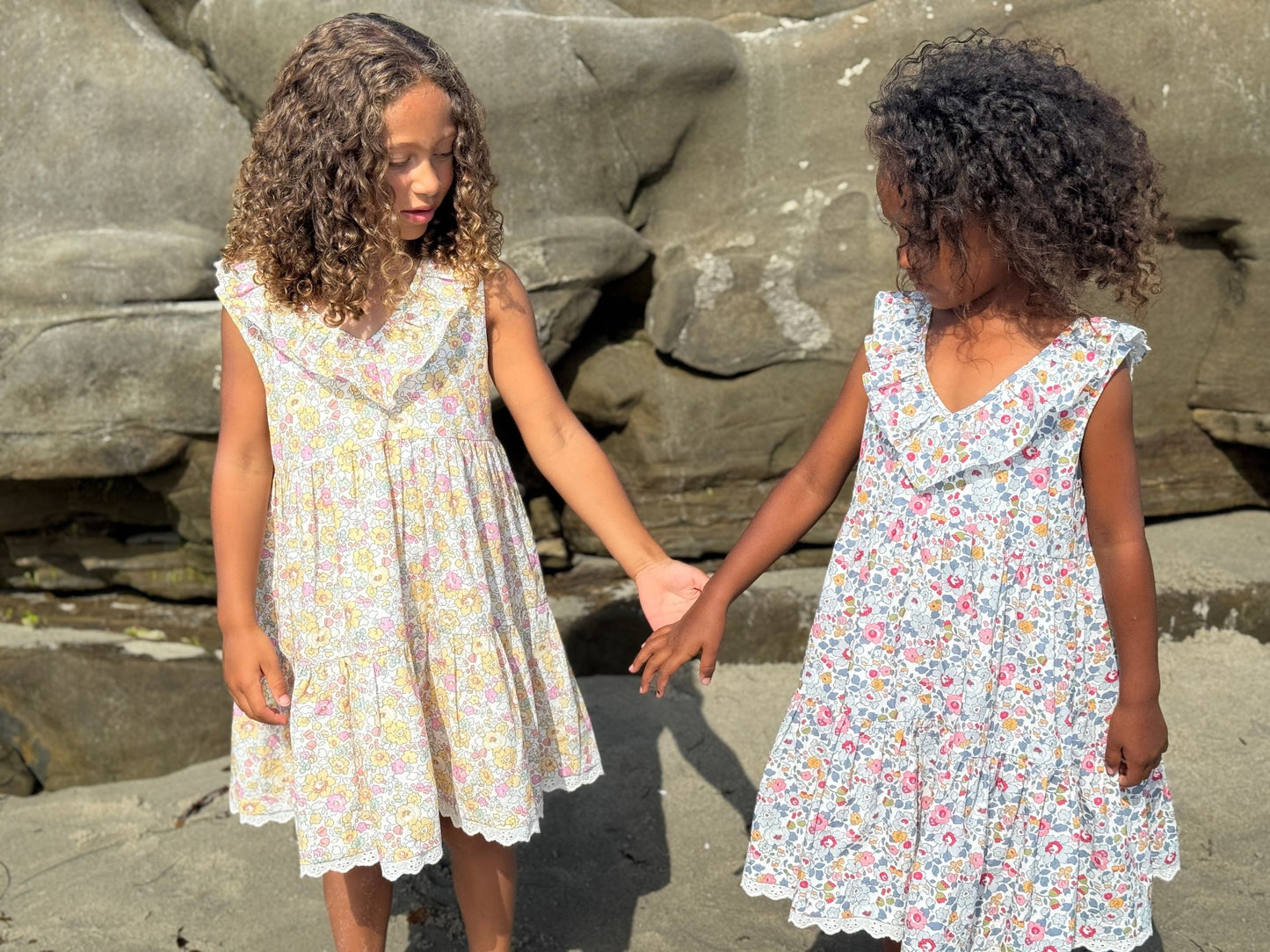 Willa Dress - Blue Retro Floral