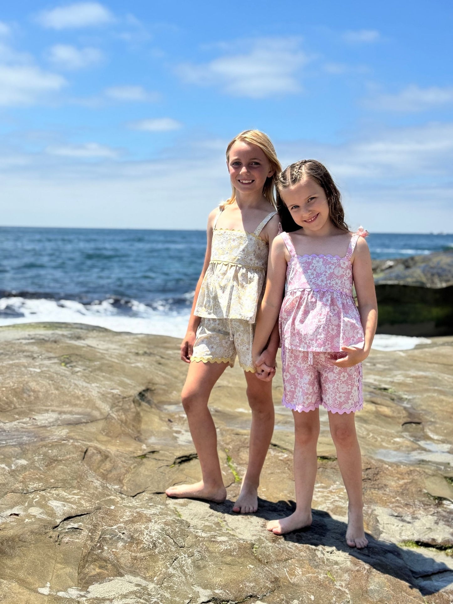 Scarlett Tank Top - Yellow Large Floral