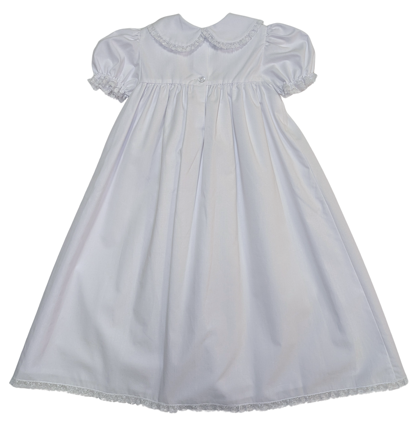 White Christening Gown with Flowers