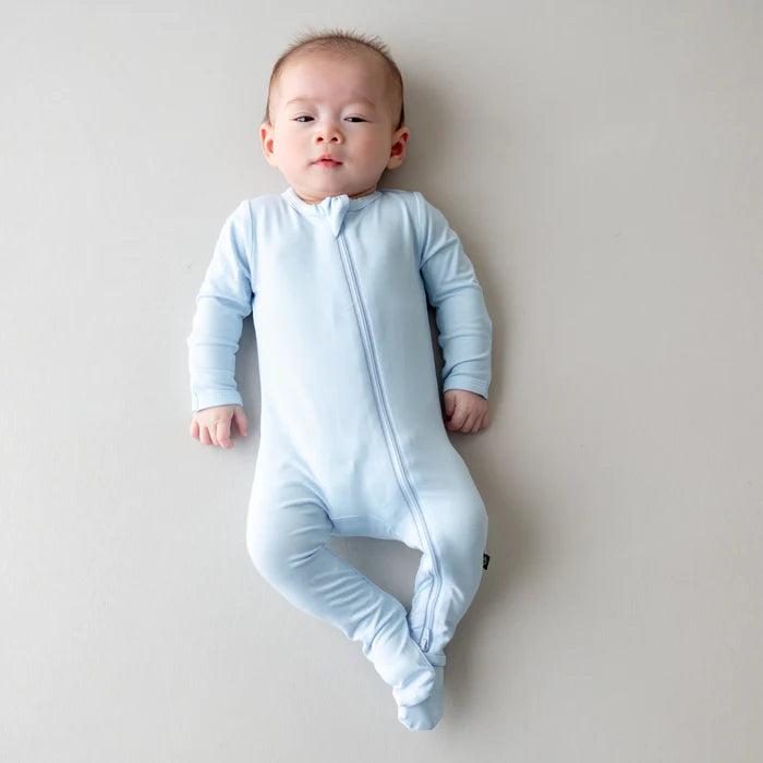 Zippered Footie in Breeze