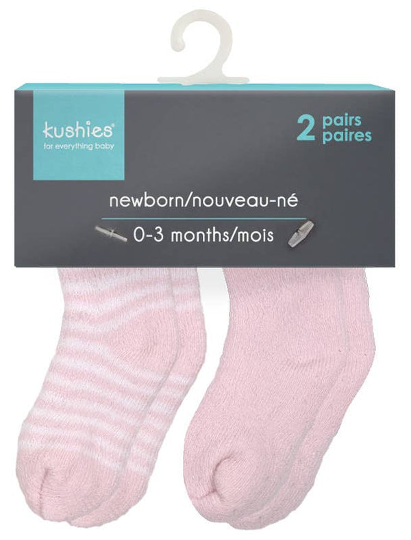 Baby Socks Terry - Pack Of 2 Pink 0-3M