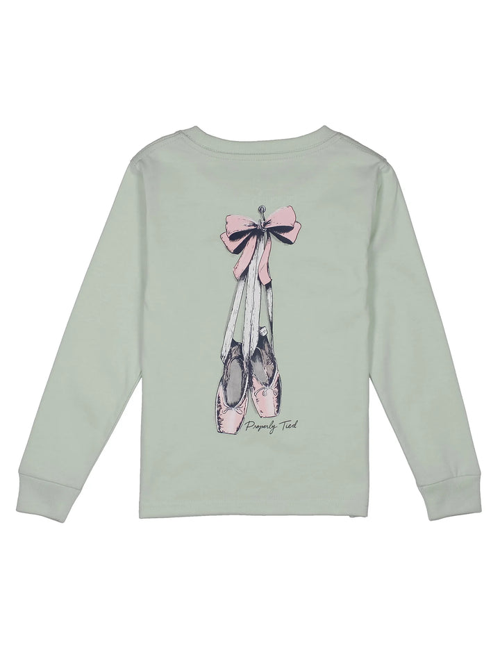 Girls Ballet LS Shirt - Pale Mint