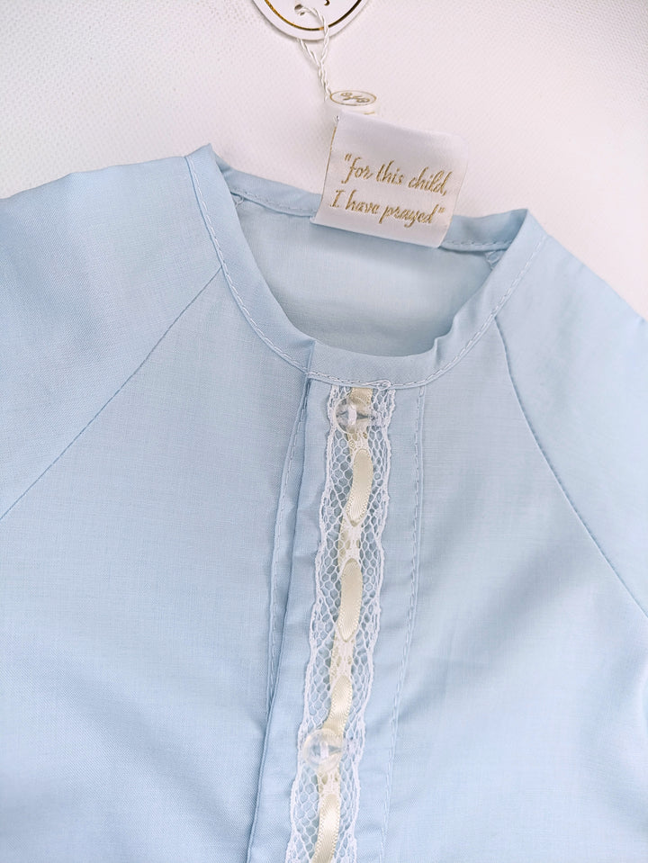 Original Daygown Set - Blessings Blue, Ecru