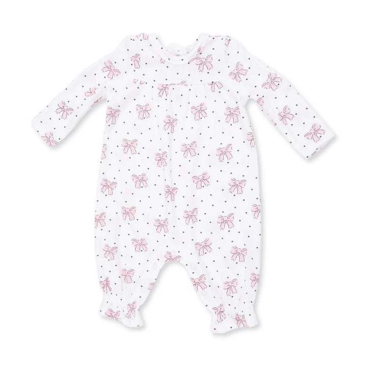 Bows & Hearts Cuffed Sleeve Romper