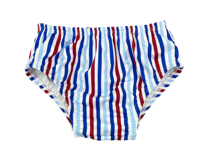 Sammy Swim Diaper Cover- Patriotic Stripe