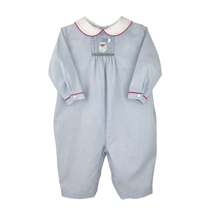 Longall with Hand Picture Smocked Santa