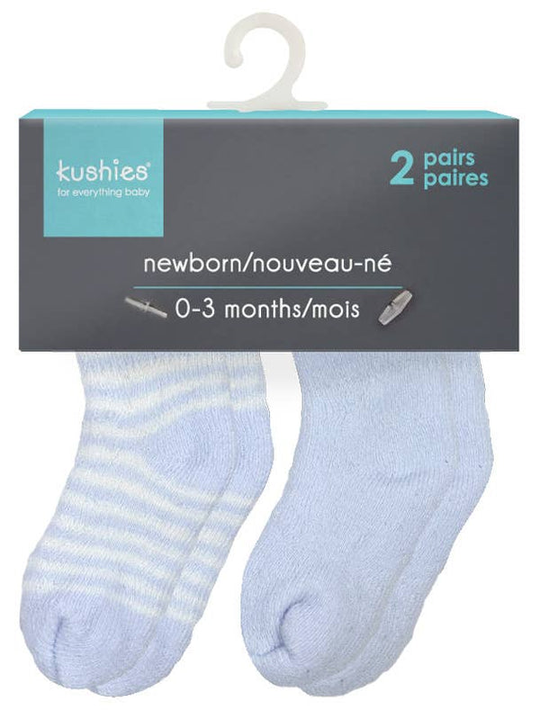 Baby Socks Terry - Pack Of 2 Blue 0-3M