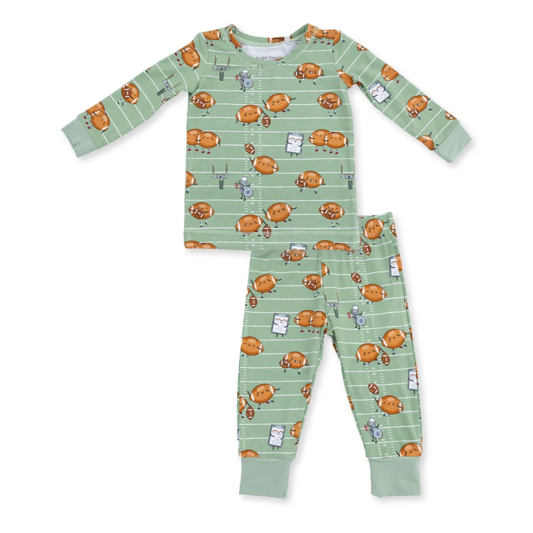 Footballs Playing Football Long Sleeve Loungewear Set