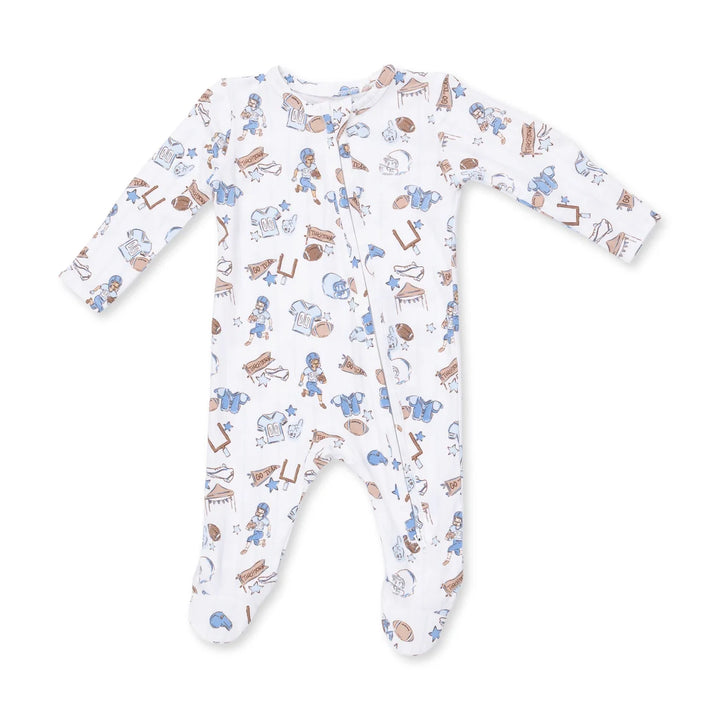 Football Nursery 2 Way Zipper Footie