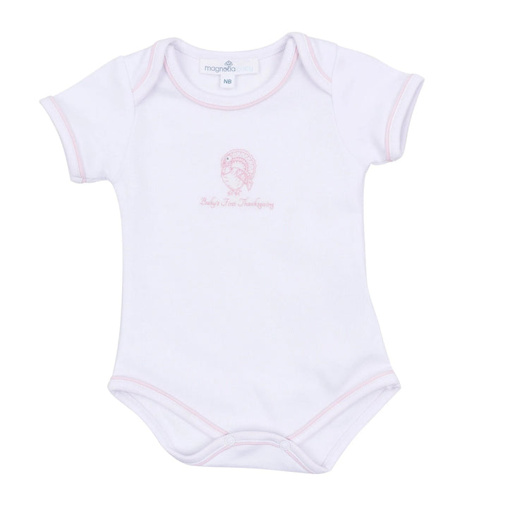 Harvest Blessings Baby's First Thanksgiving Bodysuit - Pink