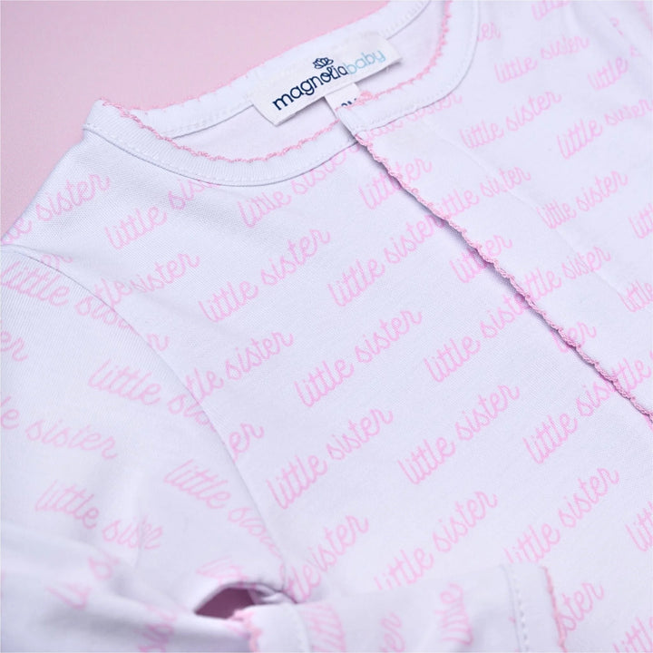 Little Sister Print Footie