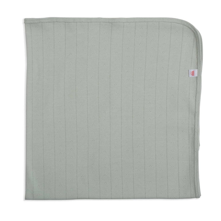 Love Lines Seagrass Organic Cotton Pointelle Baby Blanket